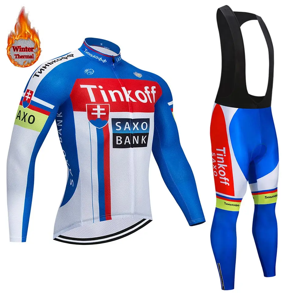 cycling jersey set Зимний комплект из теплого флиса, одежда для велоспорта, NW, мужской костюм из Джерси, спортивный костюм для езды на велосипеде, MTB, одежда, комбинезон, теплые комплекты tinkoff - Цвет: cycling jersey set