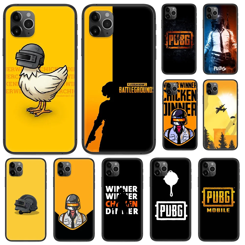 Чехол для телефона PUBG Airdrop 98K на шлем iphone 4 5 6 6S 7 8 plus X XS XR 11 PRO MAX 2020 черный мягкий