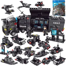 Special Offers 700Pcs City Police Station Car Building Blocks For LegoINGs City SWAT Team Truck House Technic DIY Educational Toys For Children Special Offers 700Pcs City Police Station Car Building Blocks For LegoINGs City SWAT Team Truck House Technic DIY Educational Toys For Children