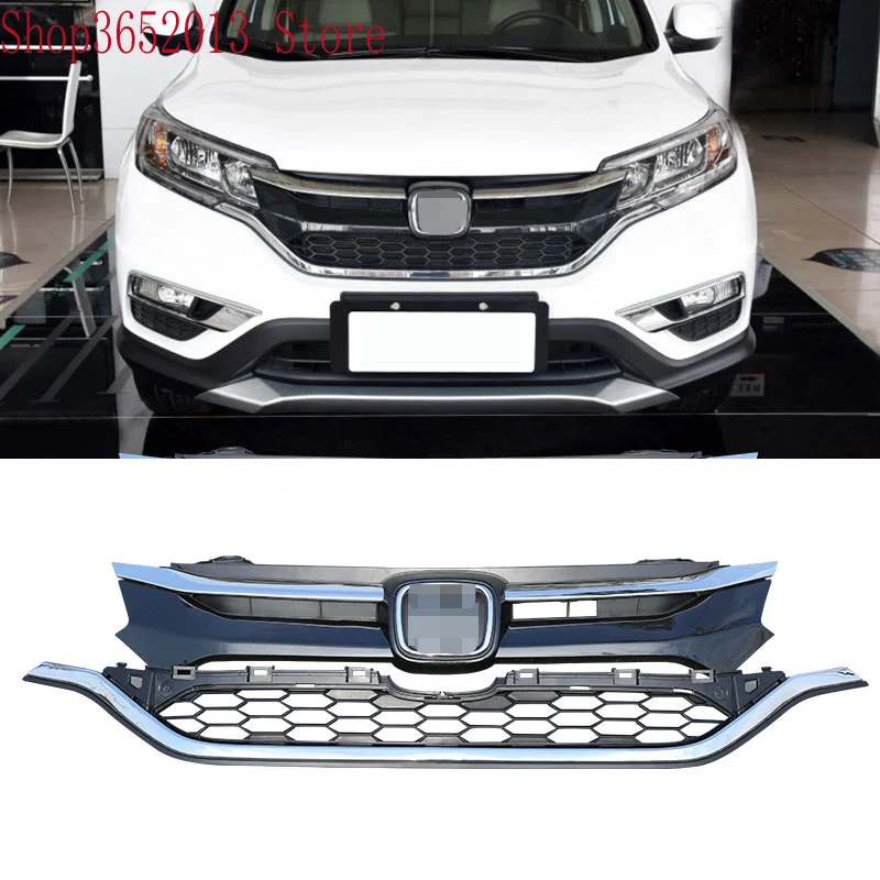 Для Honda CR-V CRV- ABS хромированная рамка переднего бампера сетка гриль стильная решетка решетки