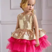 Emmaaby/модное милое детское платье принцессы для маленьких девочек пышные платья-пачки подружки невесты на свадьбу и вечеринку для детей от 6 месяцев до 4 лет