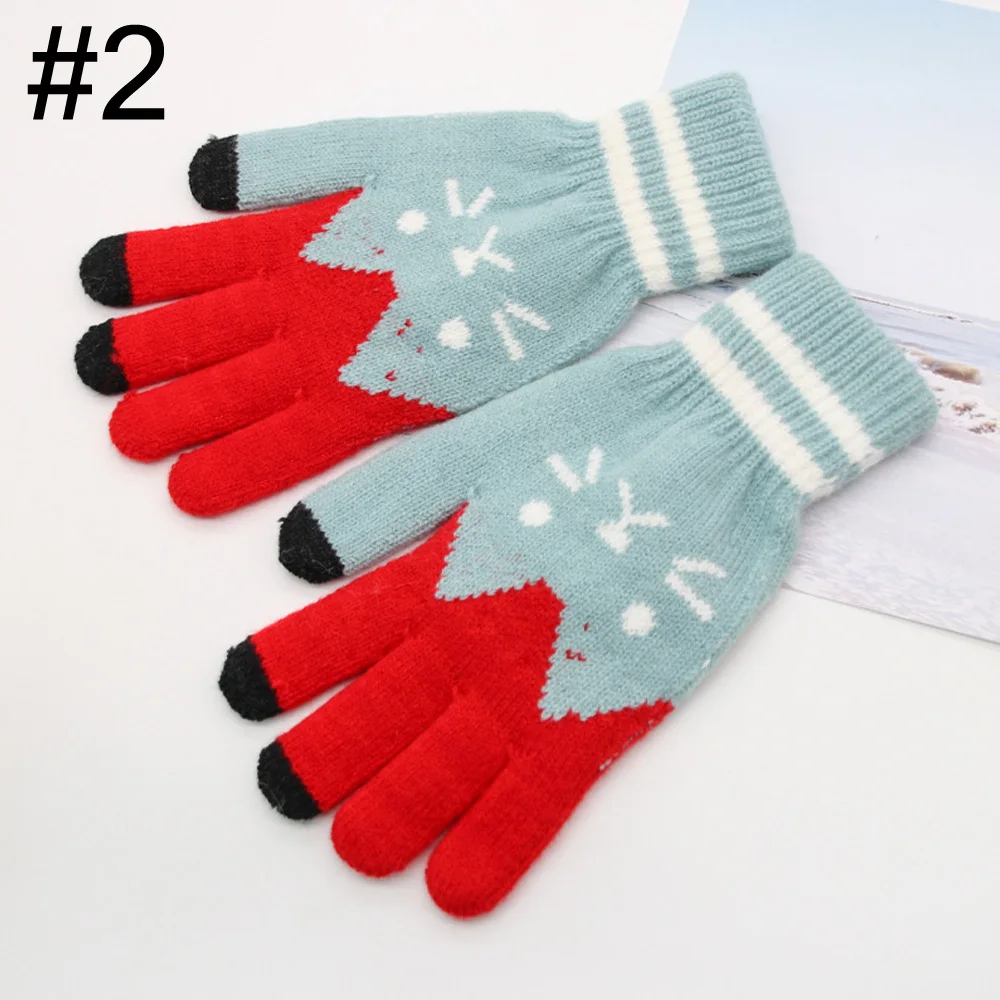 1 пара зимние теплые перчатки для сенсорного экрана для женщин матовый подкладка перчатки дл пар