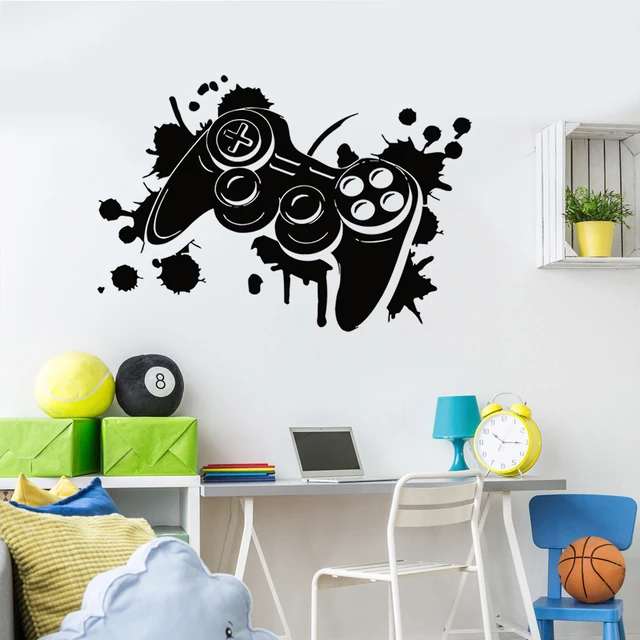 Sticker mural graffiti gamer Sticker personnalisé chambre garçons