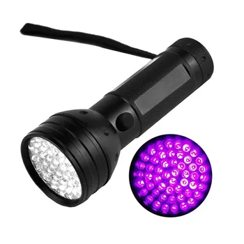 

New Ultra Violet Led Flashlight 51 Leds 395nm UV Torch Light Portable Blacklight Detector for Dog Urine Pet Stains and Bed Bug