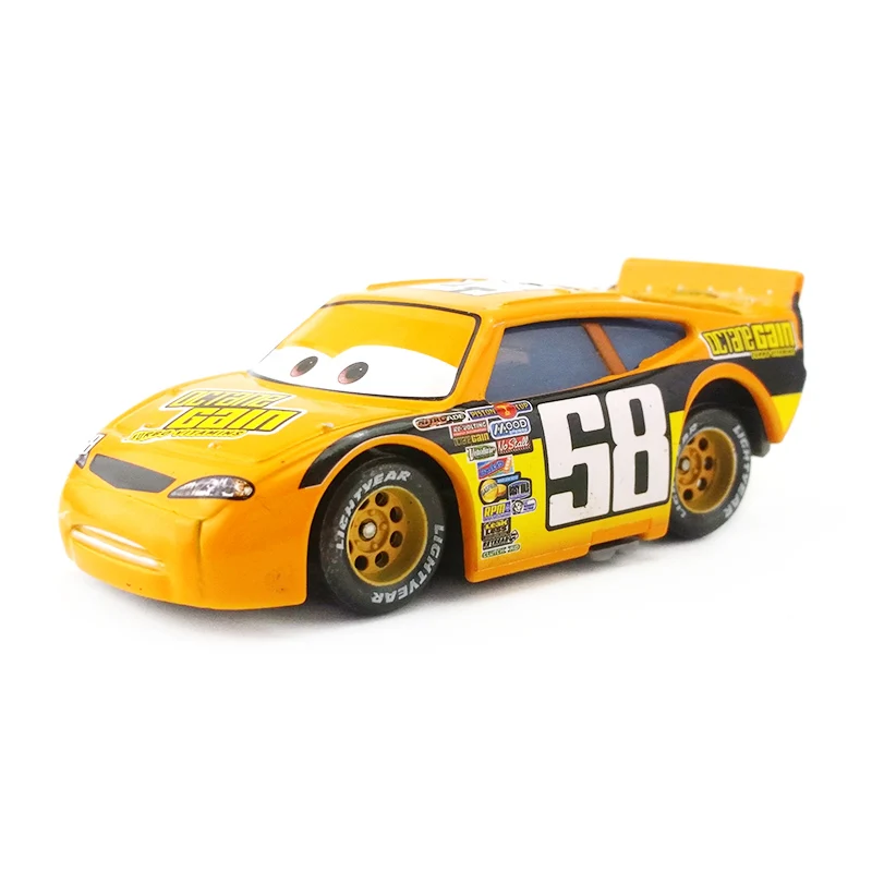 Disney Pixar тачки гонщик король цыпленок Хикс Dinoco Молния Маккуин Металлический Игрушечный Автомобиль для детей подарок 1:55 абсолютно и - Цвет: No.58 Octane Gain