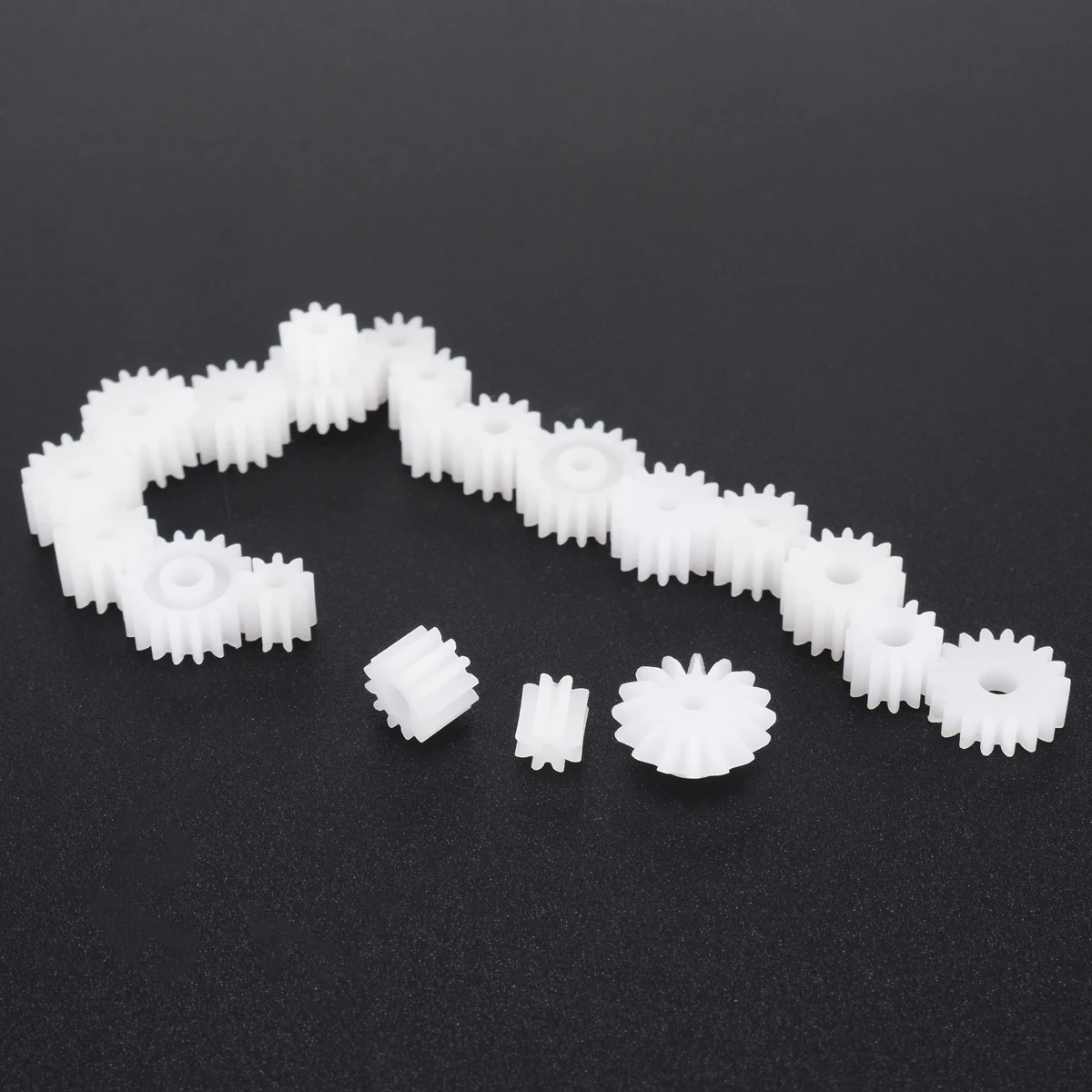 Mayitr M64 Styles Plastic Shaft Single Double Layer Crown Worm Gears Cog Wheels M0.5 for Robot DIY Assorted Kit