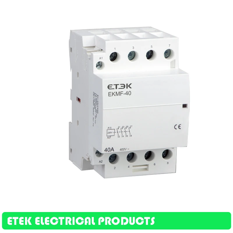 

EKMF 4P 40A 220V/230V 50/60HZ Din rail Household ac Modular contactor 2NO 2NC or 1NO 1NC