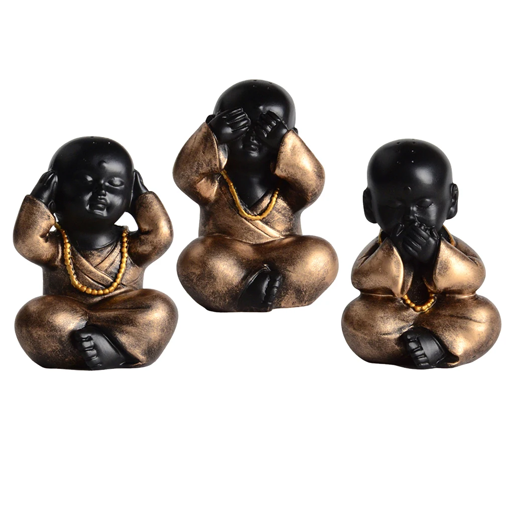 Little Cute Buddha Statue Monk Figurine Creative Baby Crafts Ornaments Gift Arts and Crafts