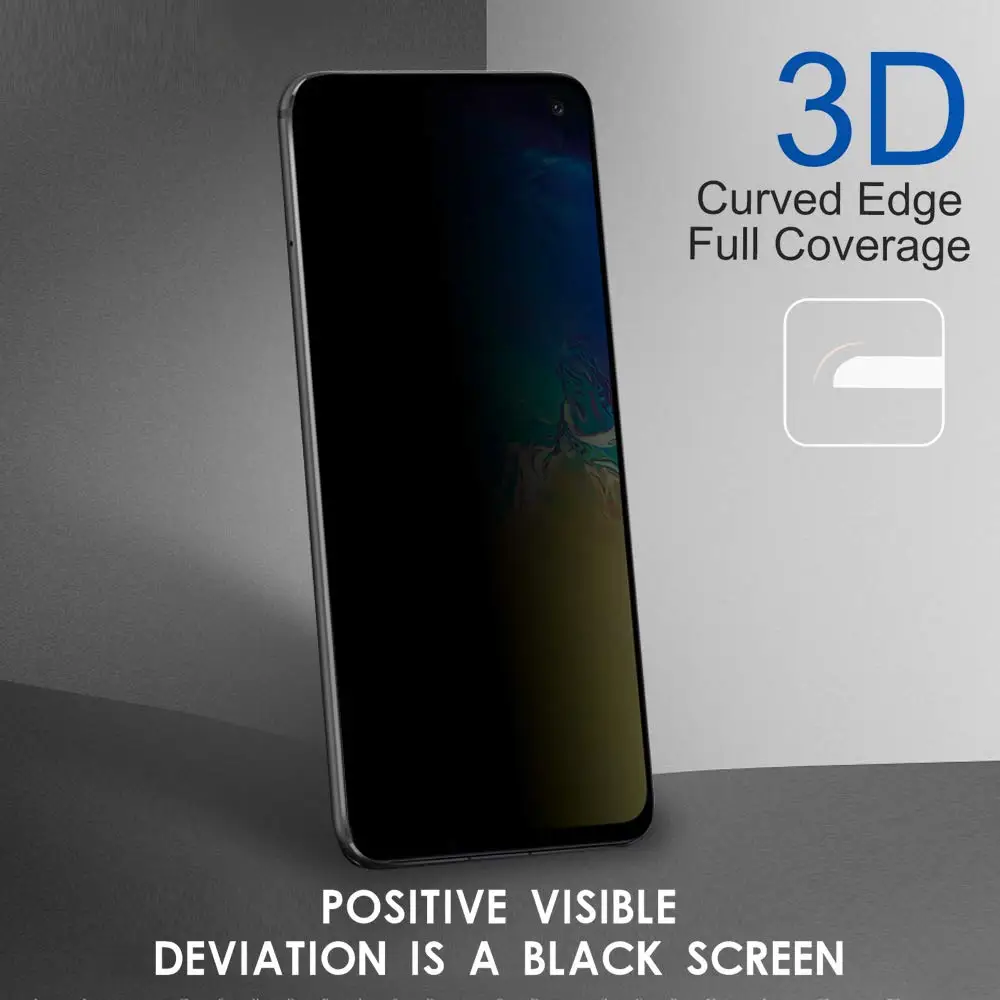 9D полное покрытие черного цвета для SAMSUNG Galaxy S10e антибликовое закаленное стекло для SAMSUNG S10 lite анти шпионская защита экрана