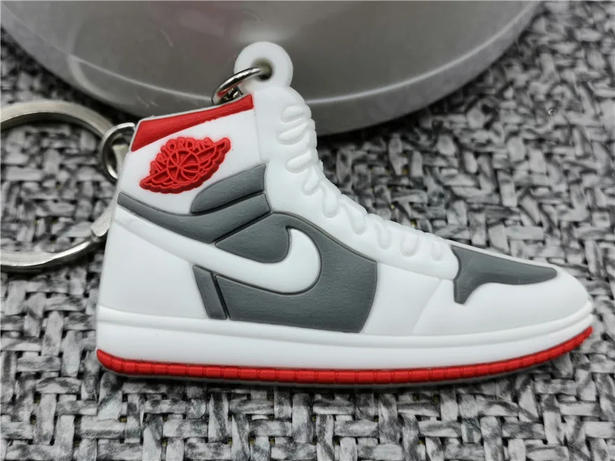 Симпатичный мини Jordan 1 обуви брелок Для мужчин Для женщин малыш Jordan брелок в подарок Air Ретро баскетбольные брелок-кроссовок для ключей ключ держатель Porte Clef - Цвет: 312