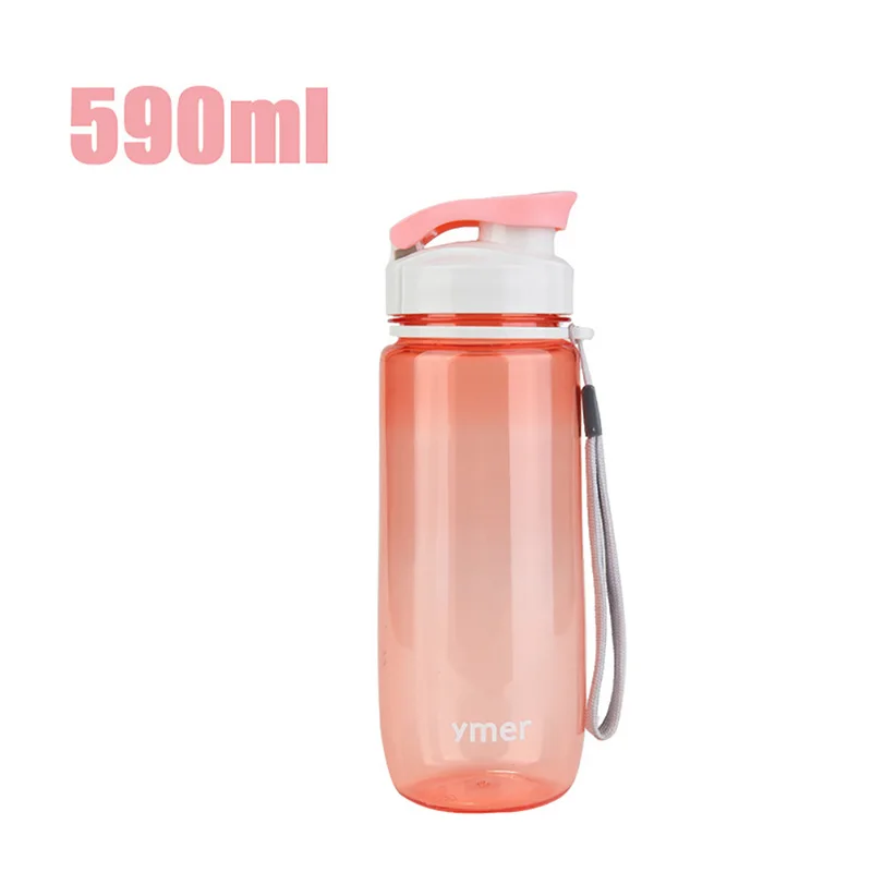 Red 590ml 560 мл/590 мл Спортивная бутылка для воды безопасность ПК герметичность Велоспорт пешая ходьба походы путешествия стиль сумка для воды - Цвет: Red 590ml