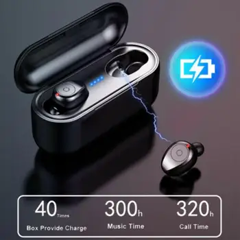 

Wireless Earphone Bluetooth V5.0 F9 TWS Wireless Bluetooth Headphone LED Display With 2000mAh Power Bank Headset With Microphone