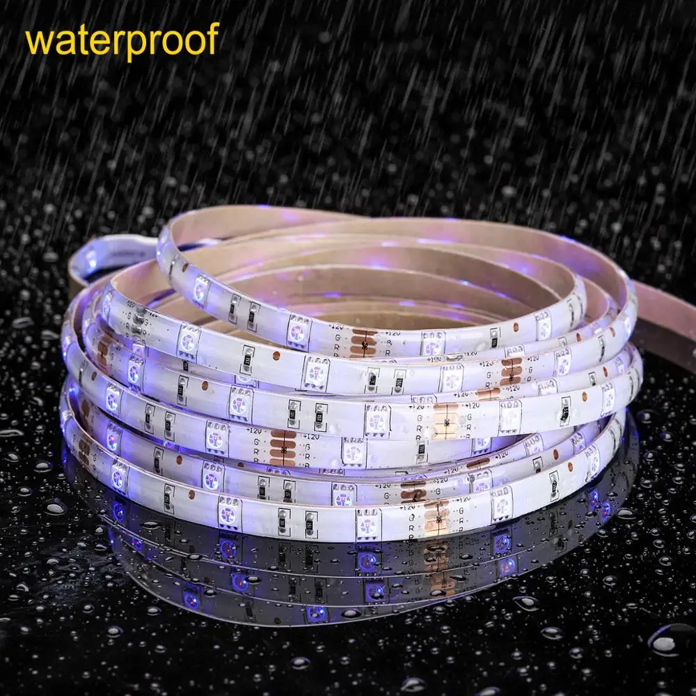 Светодиодные ленты светильник Водонепроницаемый 32.8ft RGB SMD 5050 светодиодный веревка светильник ing Цвет изменение Полный комплект с 44-Ключи ИК-пульт дистанционного управления