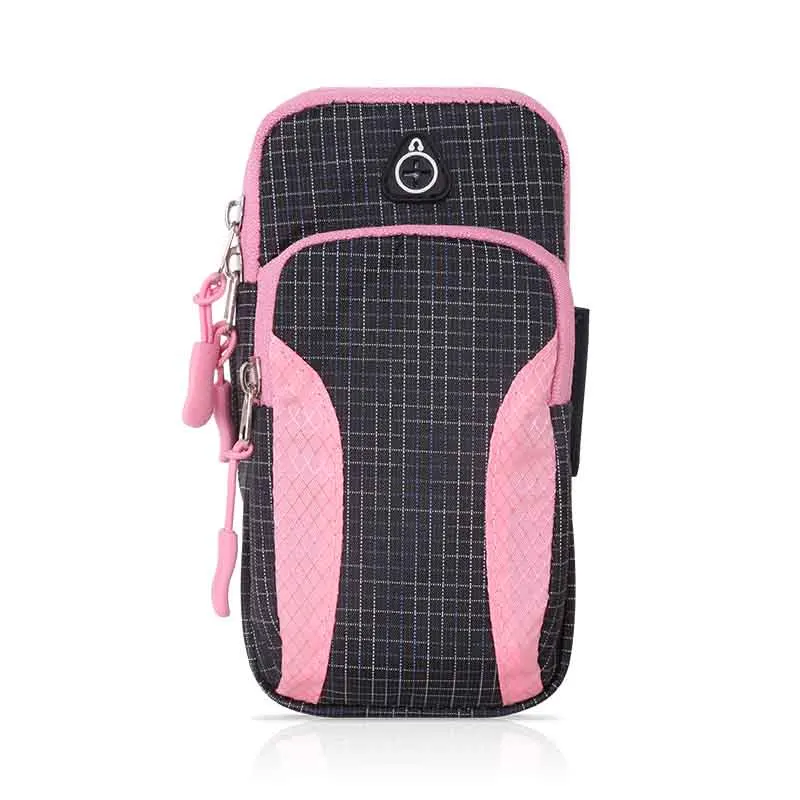 Зеленый цвет Smart Phone Bag Sport Armband Case Holder Zippered Fitness Running Arm Band Bag Pouch Adjustable Jogging Workout Phone Cover - Цвет: Зеленый цвет