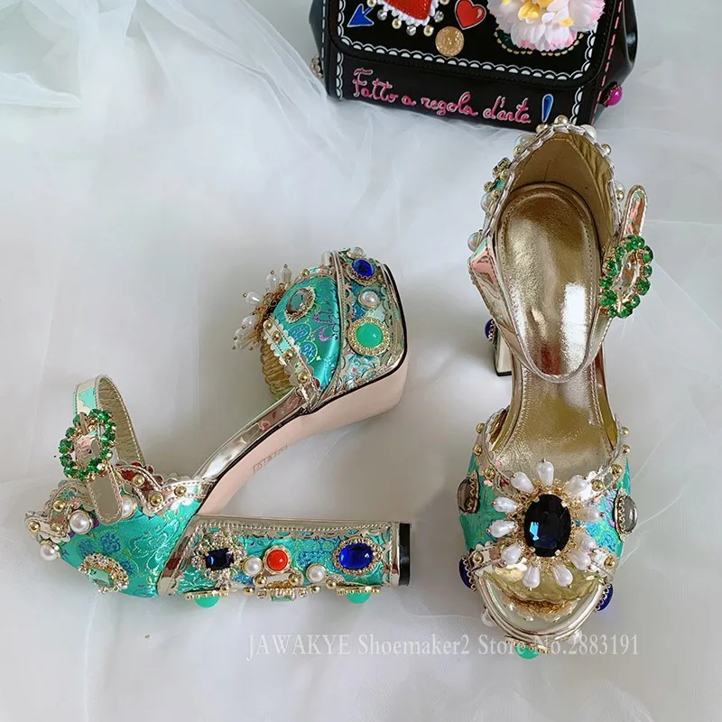 Luxury-Green-Satin-Baroque-Platform-Sandals-Women-Peep-Toe-Rhinestone-Diamond-High-Heel-Shoes-Woman-Fashion (1)