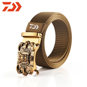 

2020 Daiwa New High-grade Pure Nylon for Men China Dragon Bronze Toothless Automatic Alloy Buckle Belt Outdoor Strong Belt