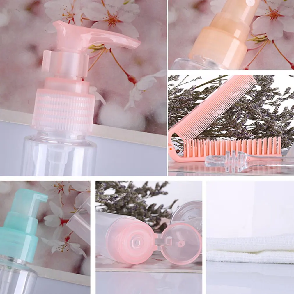 8pcs set Free Pump Empty Travel Bottle Cosmetic Cream Storage Bottle Portable Leak Proof Bottle Container 3