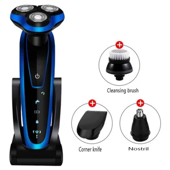 

4 in1 Men's Electric Shaver USB Charging Razor 3-Head Floating Electric Razor Portable Car Razor Facial Hair rasoio Trimmer