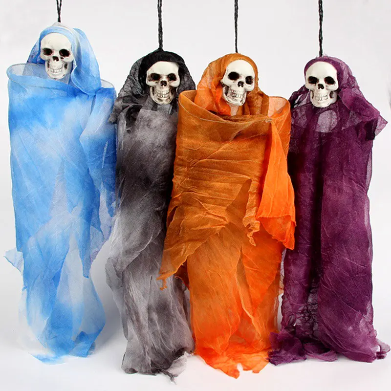 

Halloween skull small hanging ghost haunted house hanging dolls whole room secret room frightening mischievous novelty props