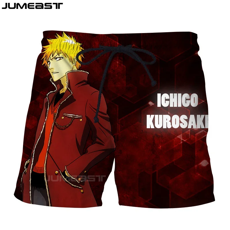Jumeast Men Women 3D Cartoon Anime Bleach Oversized Streetwear Board Shorts Fashion Summer Beach Casual Sweatpants Short Pants | Мужская