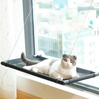 

Detachable Hanging Shelf Cat Hammock Window Mount Seat Cushion Strong Bearing Balcony Soft Bed Suction Cup Home Pet Toy