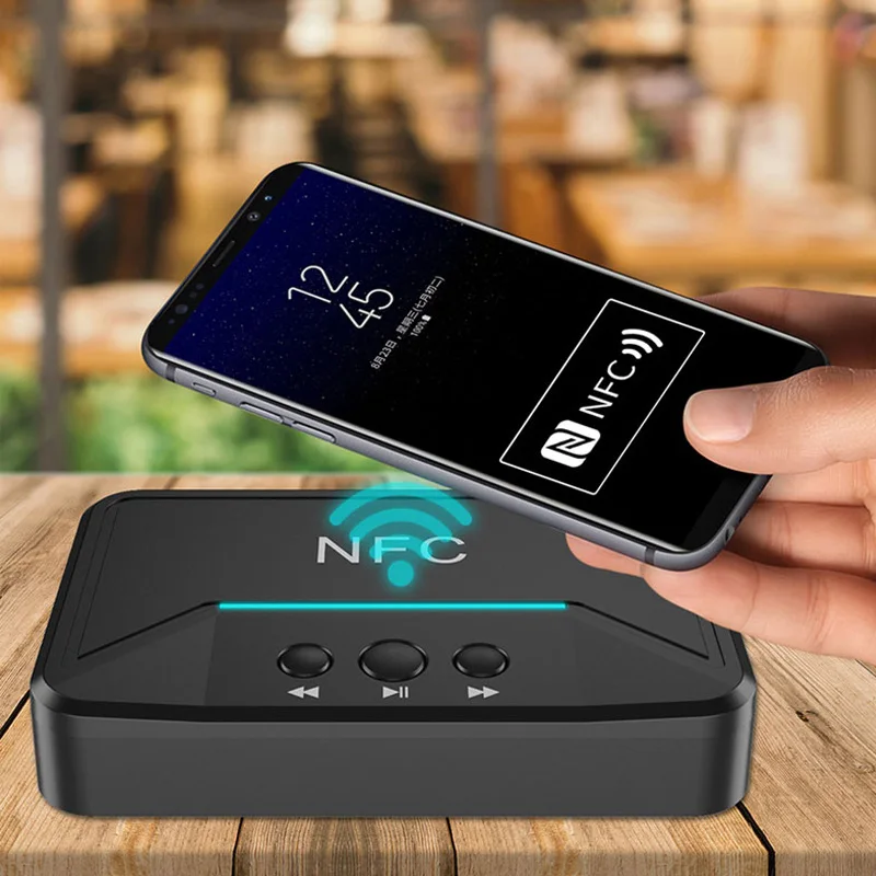 NFC receiver Bluetooth 5 0 Wireless Smart NFC Adapter HiFi Stereo Audio RCA 3 5mm Jack AUX Dongle for home CAR speaker Headphone