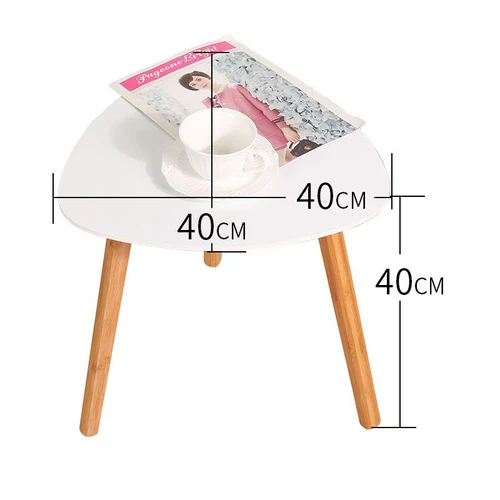 Деревянный Маленький круглый стол, креативный японский столик для дивана, несколько простых небольших чайных столов Huxing, скандинавский Круглый Мини прикроватный столик - Цвет: 4
