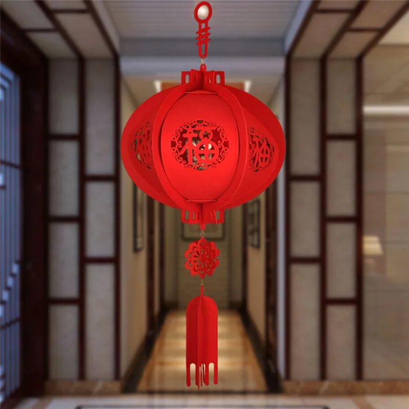 

China New Year 2021 Paper lantern Chinese Festival Red Lantern Pendant Western Christmas Lanterns for Home Decoration