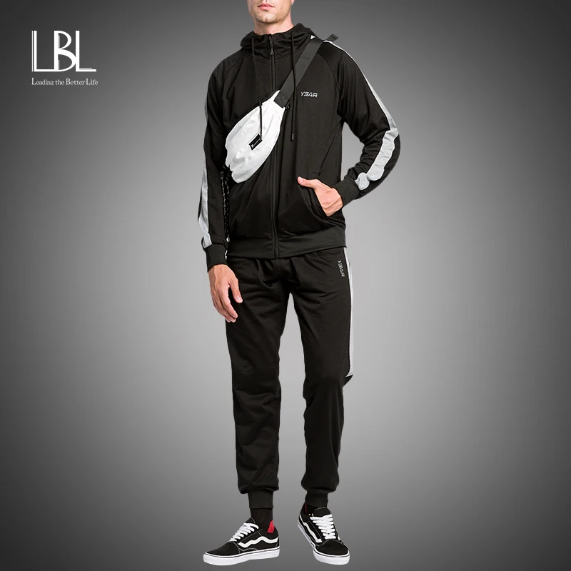 LBL Men's Fashion Clothing 2020 Autumn Tracksuits New Hoodies for Men Zipper Streetwear + Pants Mens pullover Sweatshirs Moletom LBL Men's Fashion Clothing 2020 Autumn Tracksuits New Hoodies for Men Zipper Streetwear + Pants Mens pullover Sweatshirs Moletom