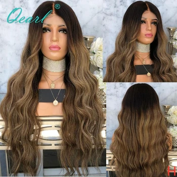 

Ombre Highlight Color 13x4/13X6 Lace Front Human Hair Wigs with Baby Hair Malaysian Body Wave Remy Hair Wig 130% 150% Qearl