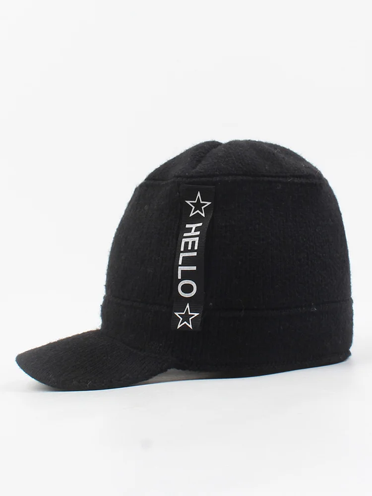 Мужская шапка s осень зима шапки бини Skullies шерстяная вязаная шапка капот шапка Толстая теплая унисекс снежная шапка мужские вязаные шапки