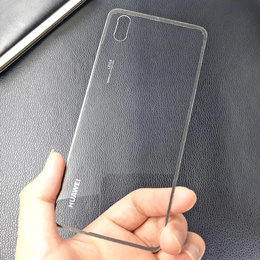 Transparent No Lens Задняя стеклянная панель для huawei P20 EML-L29 Крышка батарейного отсека задняя дверь корпус чехол для huawei P20 задняя крышка с объективом камеры EML-L09 - Цвет: Transparent No Lens