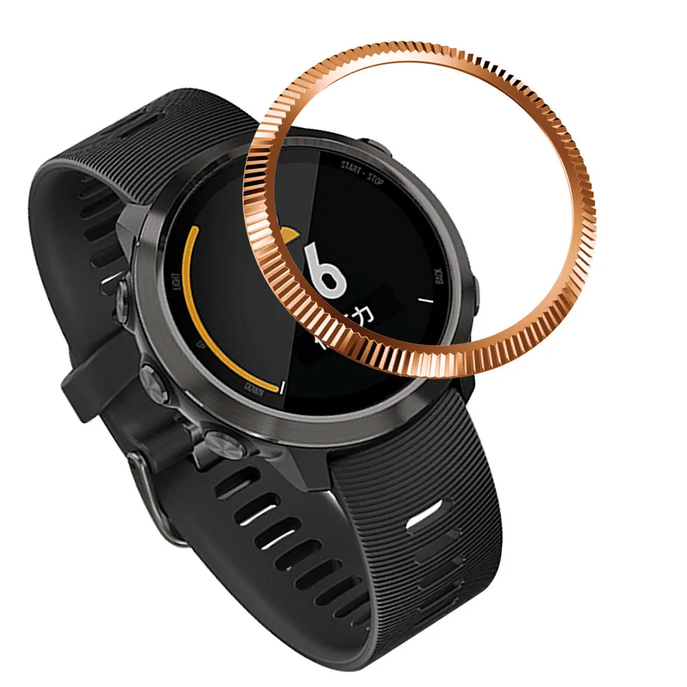 45# антицарапина нержавеющая рамка кольцо клейкая крышка чехол для Garmin Forerunner 645 Смарт часы аксессуары защитная рамка