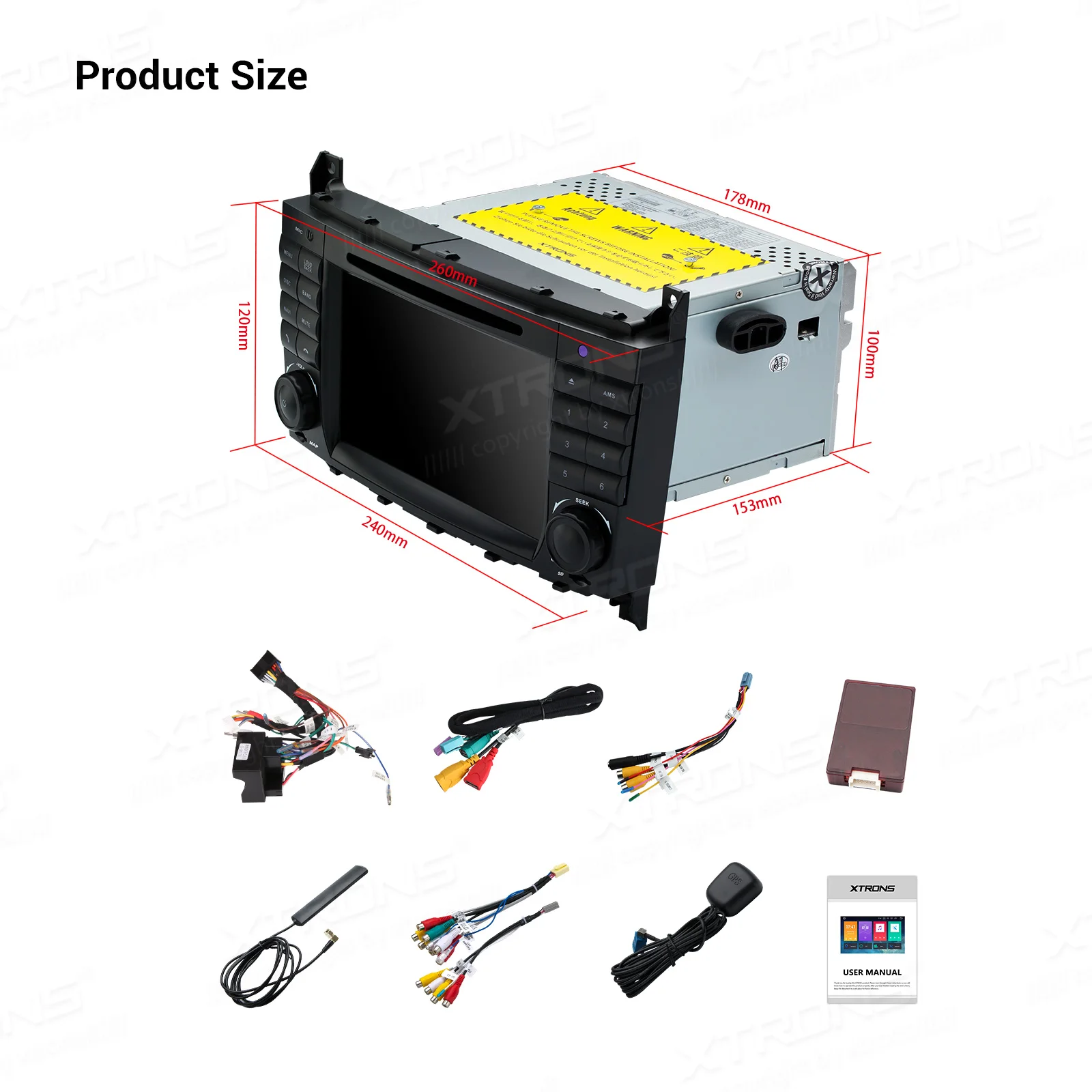 XTRONS " андроид 9,0 PX5 4+ 64G Автомобильный DVD Плеер gps для Mercedes Benz W463 W203 C180 C200 C220 C230 C240 C250 W209 2005-2006