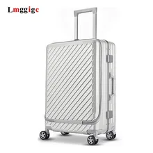 Чемодан на колесиках, чемодан на колесиках, чехол с алюминиевой рамой, чехол на колесиках с сумкой для ноутбука, 20 дюймов, чехол для кабины и 24 дюйма коробка