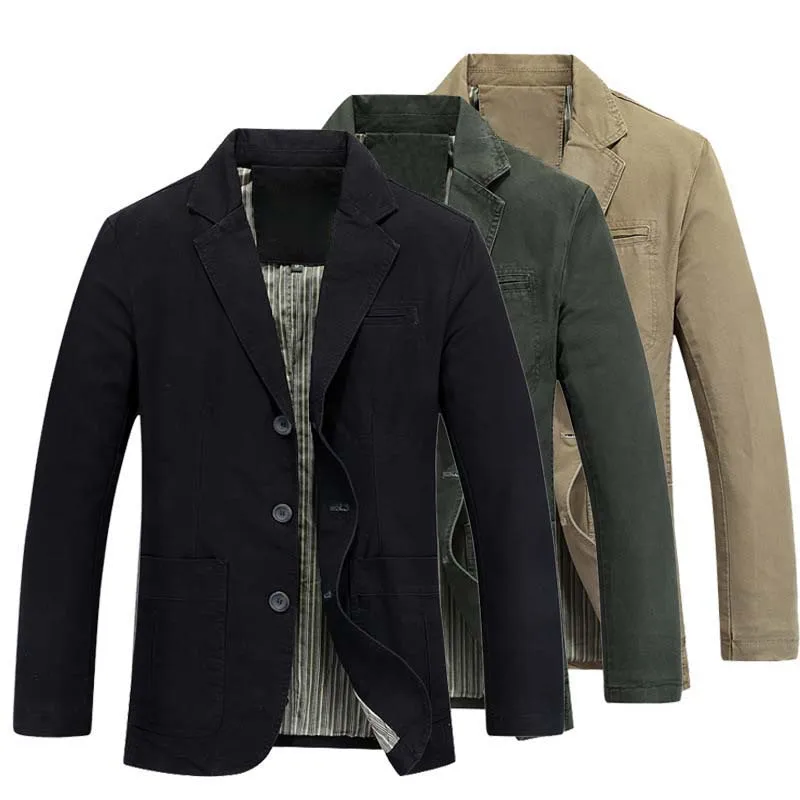 

Autumn Spring Tide Fashion Brand Blazer Jacket Mens Suits Cotton Slim Fit Casual Blazer Jacket Coat Male Clothing Big Size 4XL