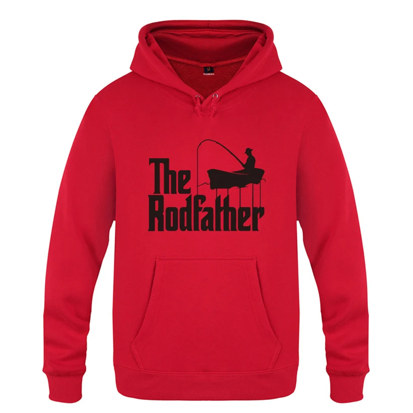 RodFather-Godfather рыбацкие толстовки для мужчин мужские флисовые пуловеры с капюшоном толстовки