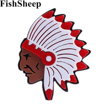 

FishSheep New Acrylic Aboriginal Man Figure Brooches Pins For Women Big Resin Brooch Badge Lapel Pin Hat Collar Jewelry Gifts
