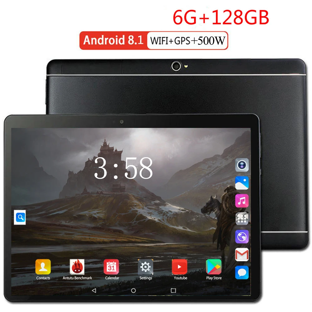 Планшет на Android 128 восемь ядер экран 10 дюймов 6 ГБ + 8 0 | Компьютеры и офис