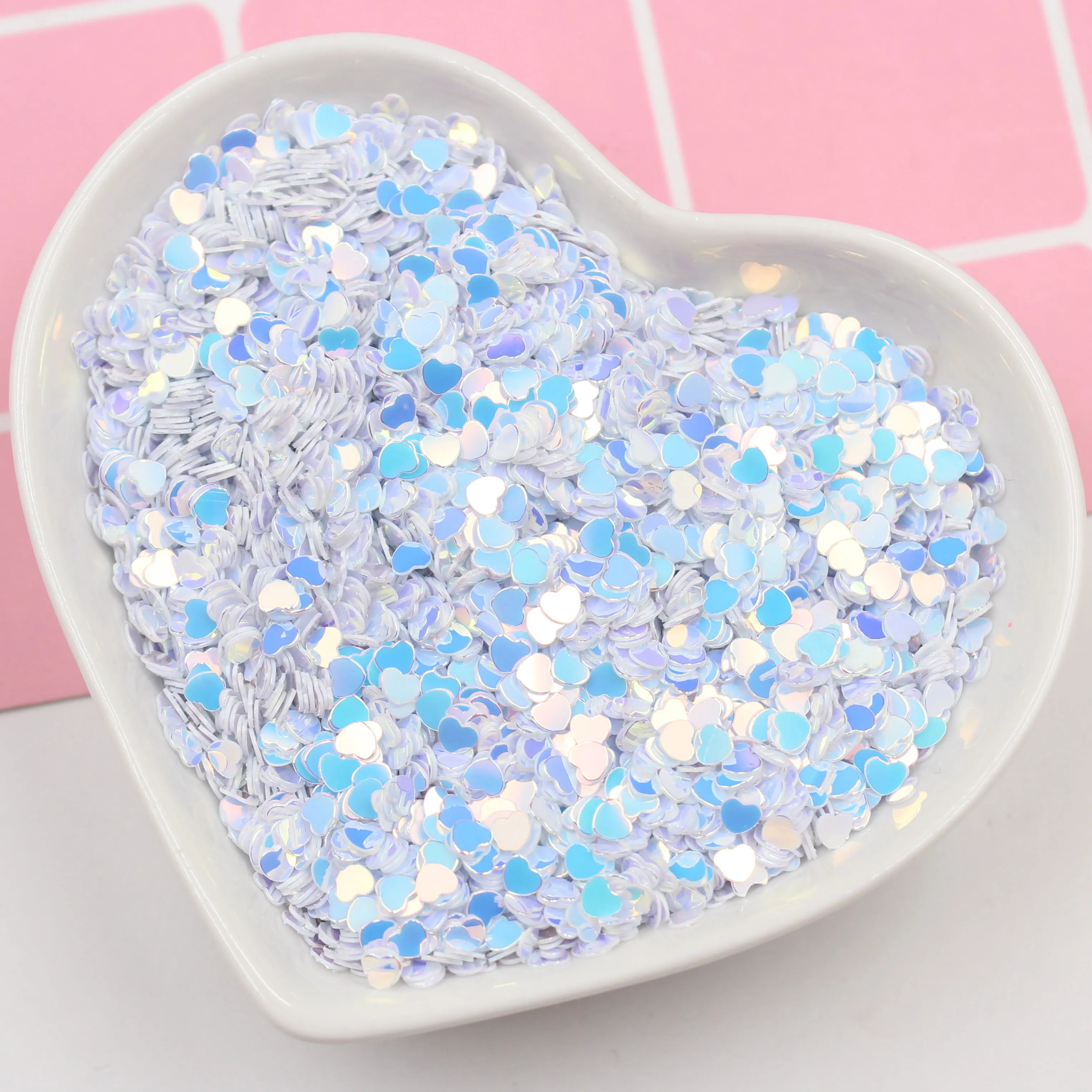 50g/Lot 3mm Heart Shaped Glitter Sequins for Nails Arts, Sewing Garment Accessories, Diy Crafts,Festival Decoration confetti