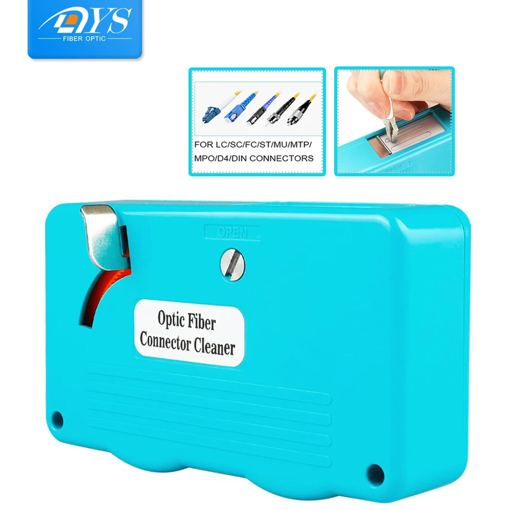 

Fiber Optic Reel Cassettes Connector Cleaner Head Tape Cleanging Box Cleaner Scrubber Tool For LC/SC/FC/ST/MU/MTP/MPO