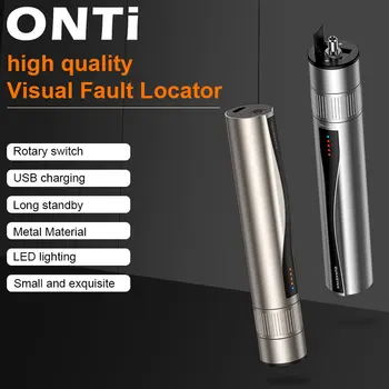 ONTi High Quality Rechargeable Laser Source Fiber Optic Cable Tester 5 15 20 30KM Lithium Battery Visual Fault Locator SC/FC/ST