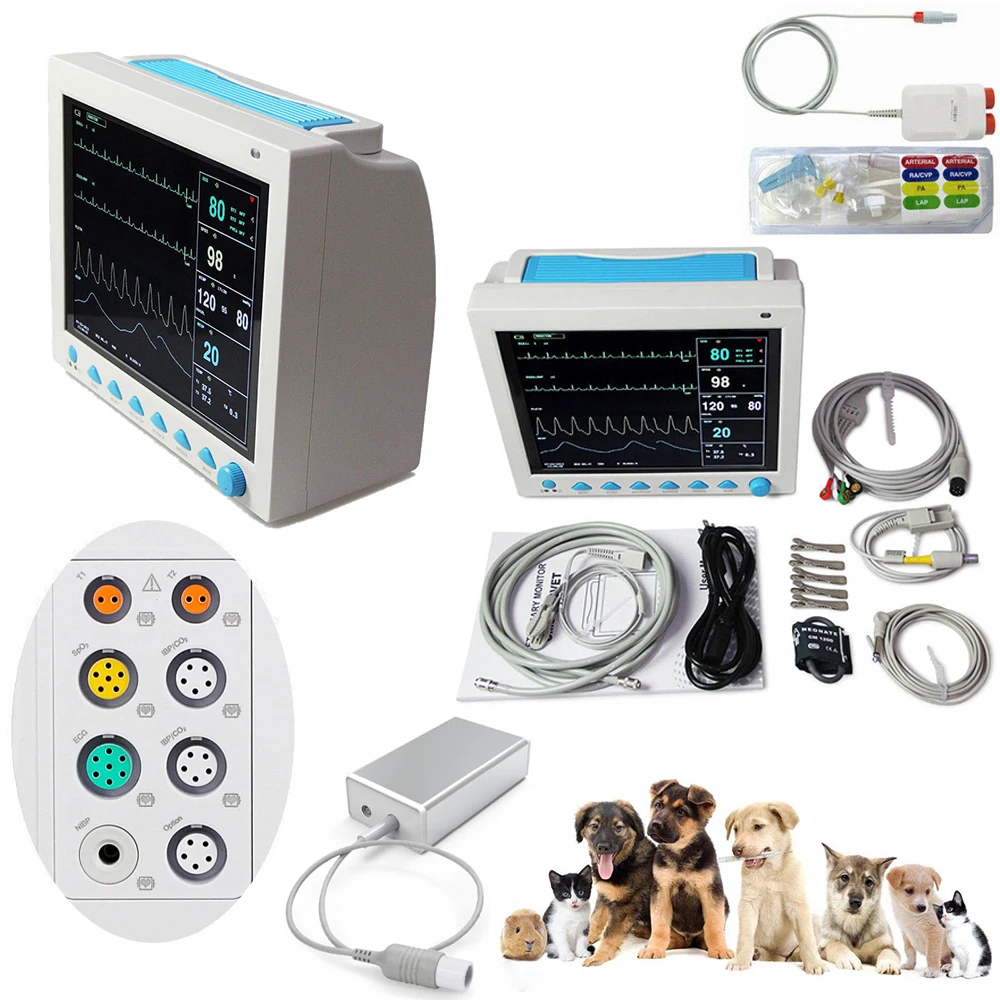 CONTEC CMS8000VET Multi-Parameter Veterinary Monitor Patient Monitor Medical Machine SPO2 Heart Rate With ETCO2+IBP