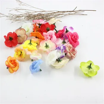 

Dia.1.57" Several Fake Rose Flower Head 100Pcs Simulation Roses for DIY Photography Props Wedding Headdress Hairpin Decorative