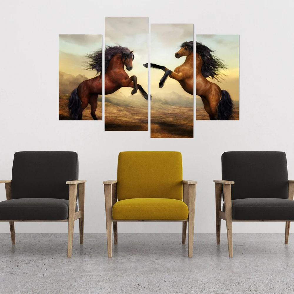 Running Horse Poster Kitchen Hallway Reception Room Wall Art Animals Home Decor Artwork for Dining Wholesale | Дом и сад