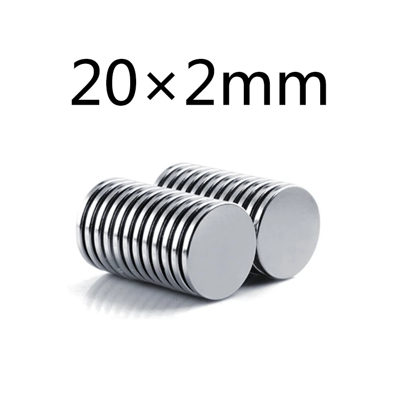 

20/50/100 pcs Powerful Magnetic Sheets Disc 20mm x 2mm Strong Round Magnets N35 NdFeB Lot Neodymium Magnets Sheet 20*2mm
