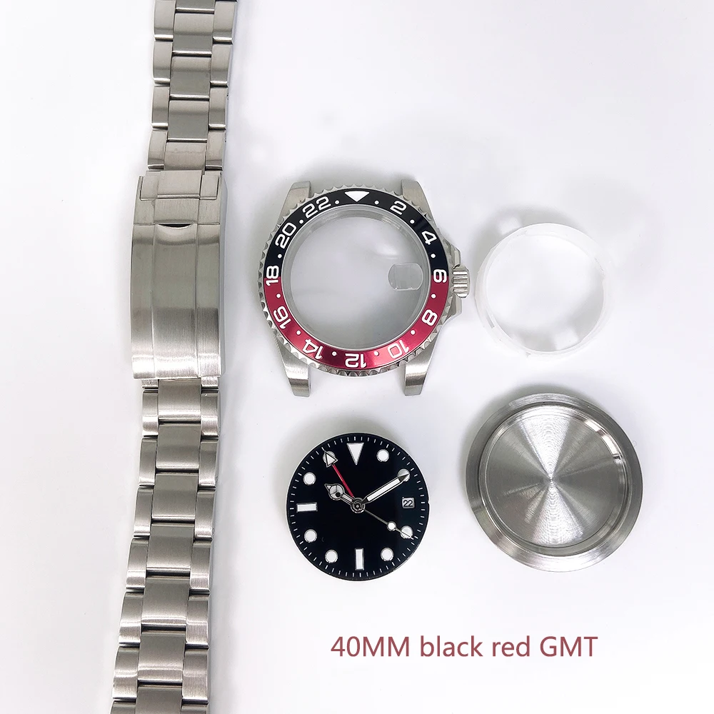 Аксессуары для часов GMT 40 мм чехол из нержавеющей стали сапфировое стекло