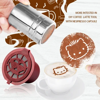 

Coffee Capsule Refillable Maker Filter Reusable For Nespresso Sprinkle pot Stainless Steel DIY Fancy Coffee Kichen Tools