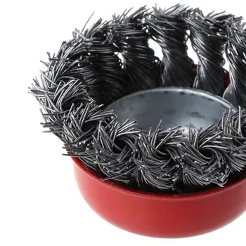 

M10 Stainless Steel Wire Polishing Bowl Brush with 10MM Hole Twisted Wire Shape Wheel for Polished Derusting Tools N1HF