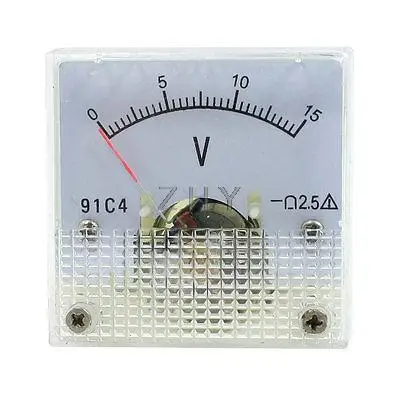 

DC 0-15V Class 2.5 Fine Tuning Square Analog Voltage Meter Voltmeter
